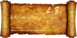 Lévy Zita névjegykártya