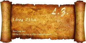 Lévy Zita névjegykártya