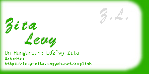zita levy business card